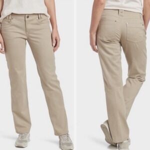 Kuhl Klaudette Straight Leg Cotton Khaki Tan Outdoors Hiking Pants Size‎ 8Reg